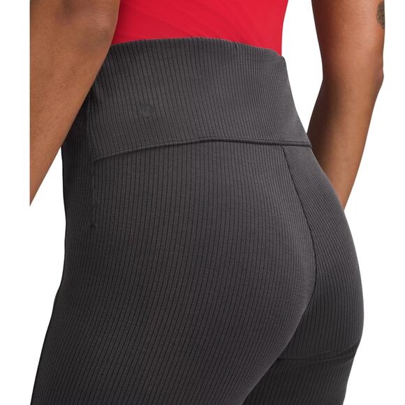 Lululemon Softstreme Ribbed Flared Pant Black Size 2 NWT - Picture 4 of 8